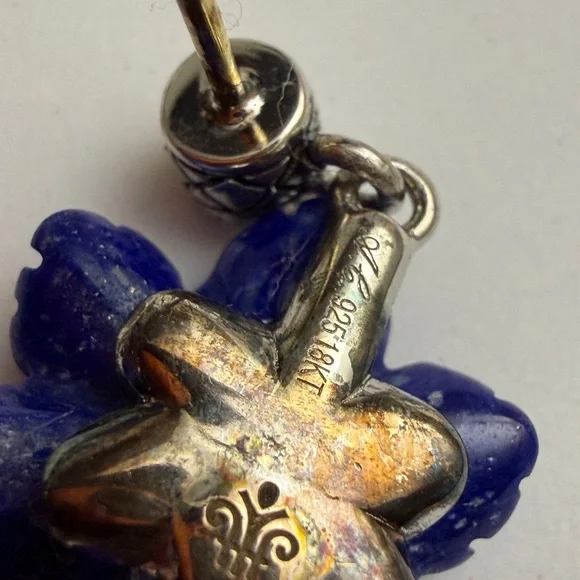 Andrea Candela 18k Blue Lapis Earrings - Picture 9 of 10